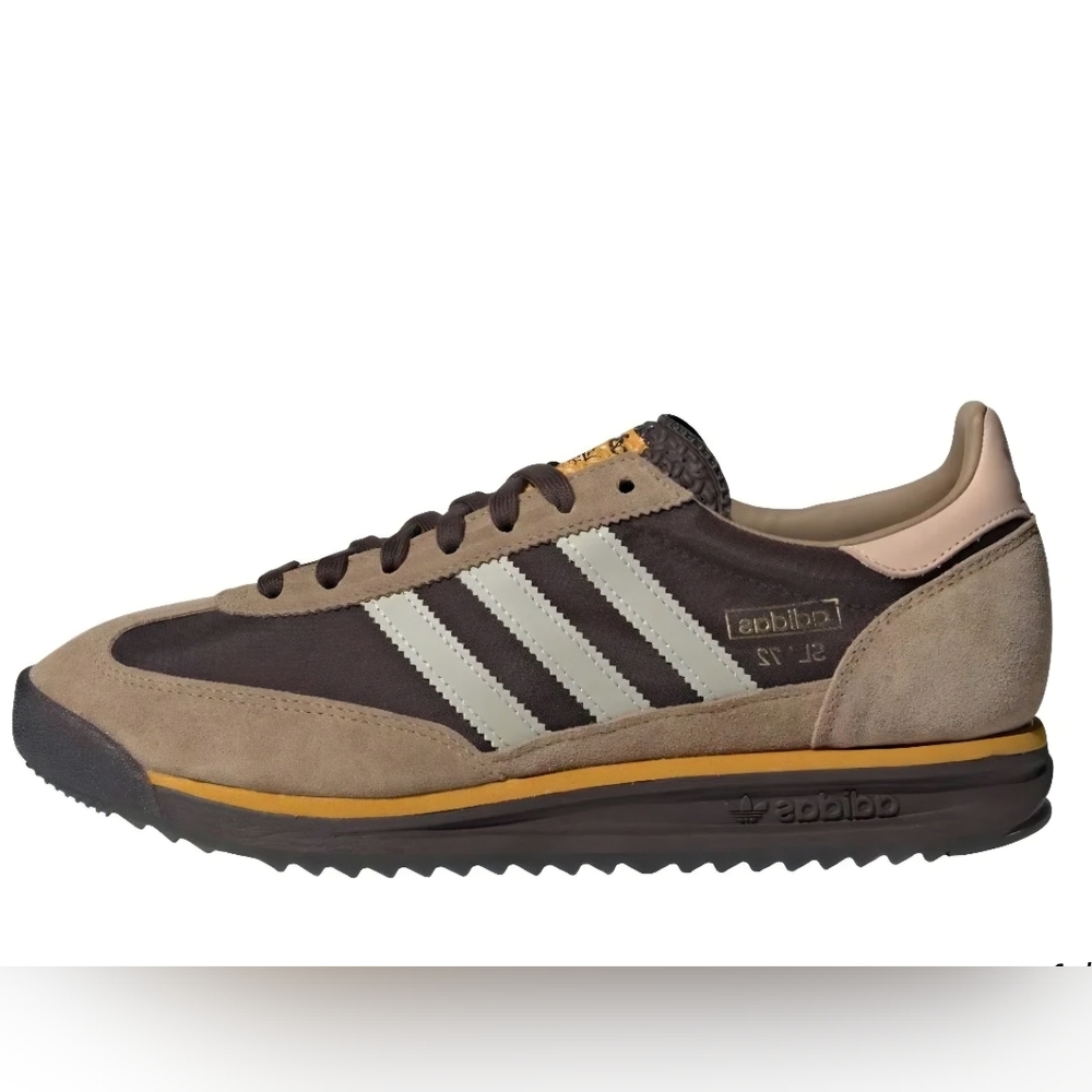ADIDAS MENS BROWN/PUTGREY SL 72 RS SNEAKERS